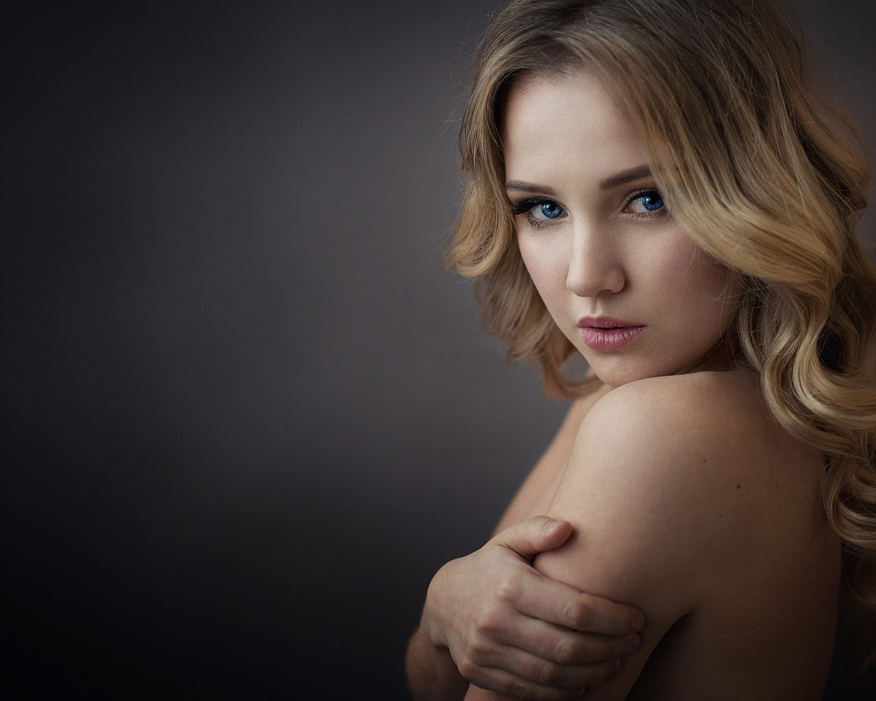 women, blonde, portrait, simple background, blue eyes, face, , , , ,  ,  , 