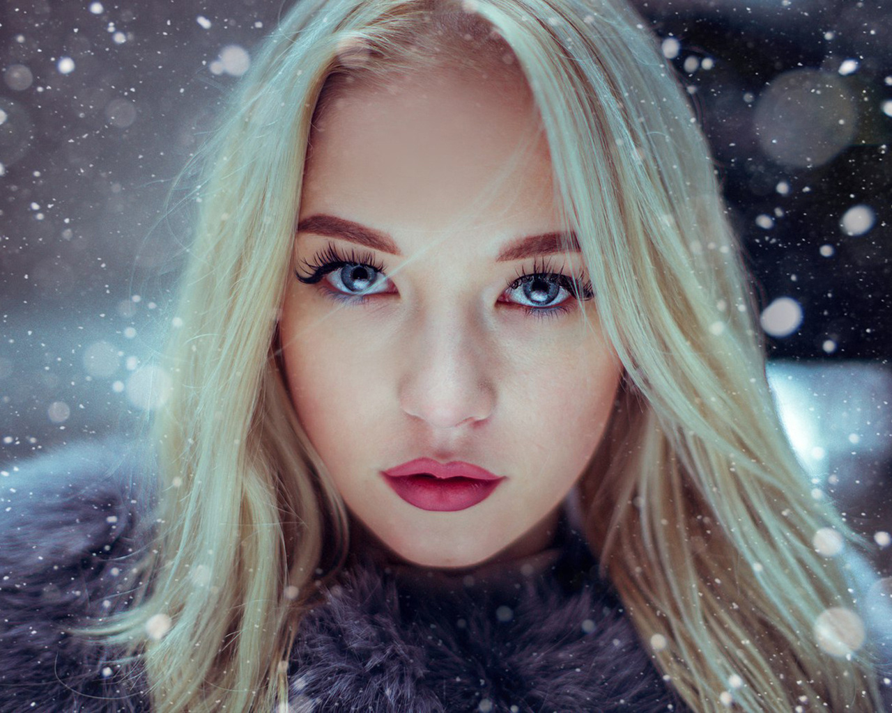 uliana verenchikova, women, blonde, face, portrait, blue eyes,  , , , , , ,  