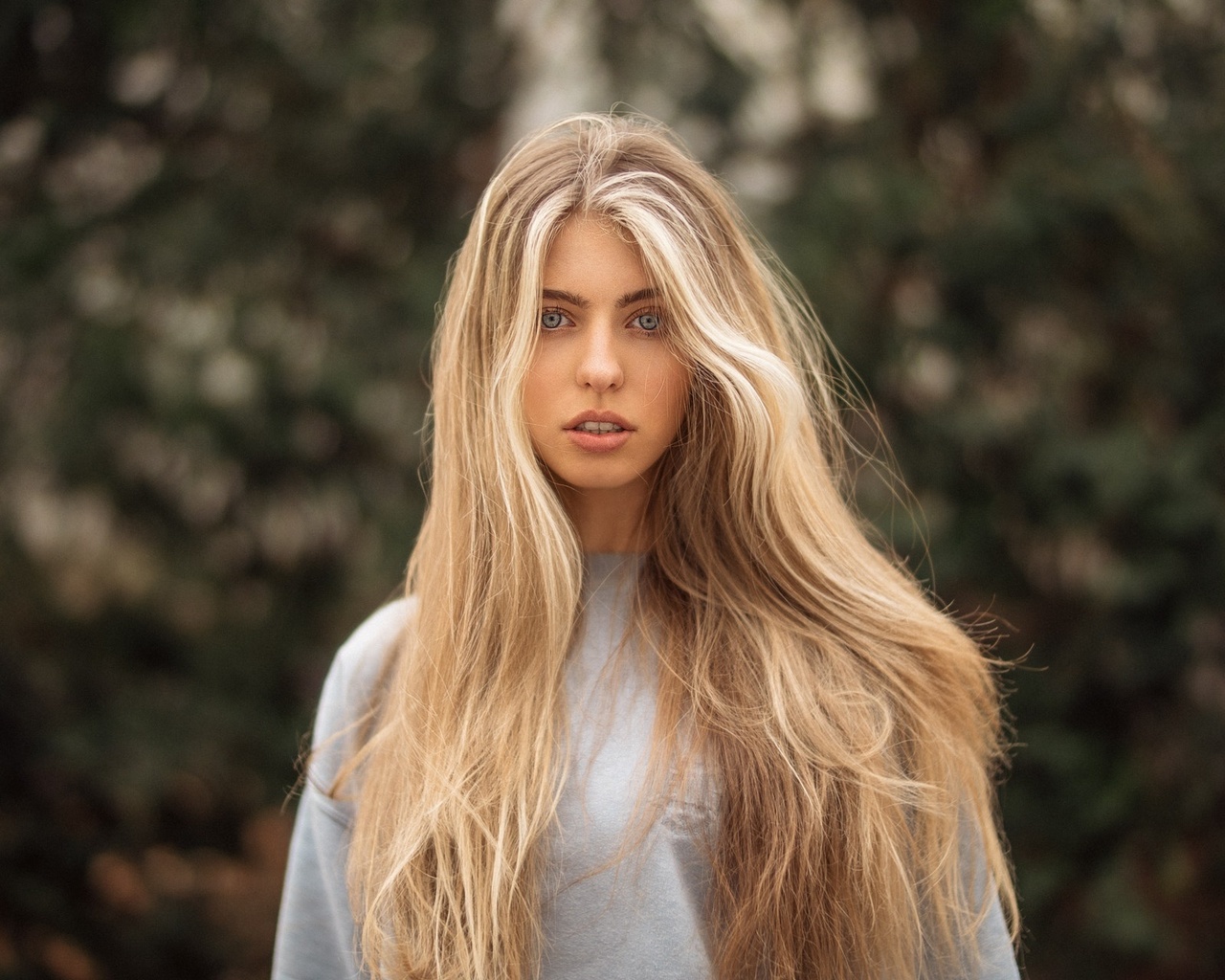 women, blonde, martin kuhn, portrait, long hair, depth of field, , , ,  , ,  ,  