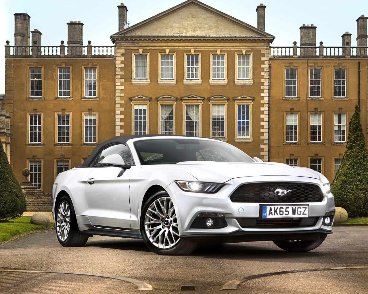 ford, mustang, gt, convertible, white, car