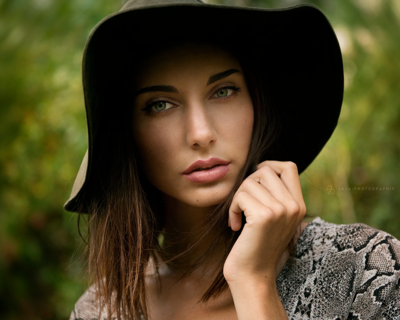 women, hat, face, portrait, depth of field, , , , , , 