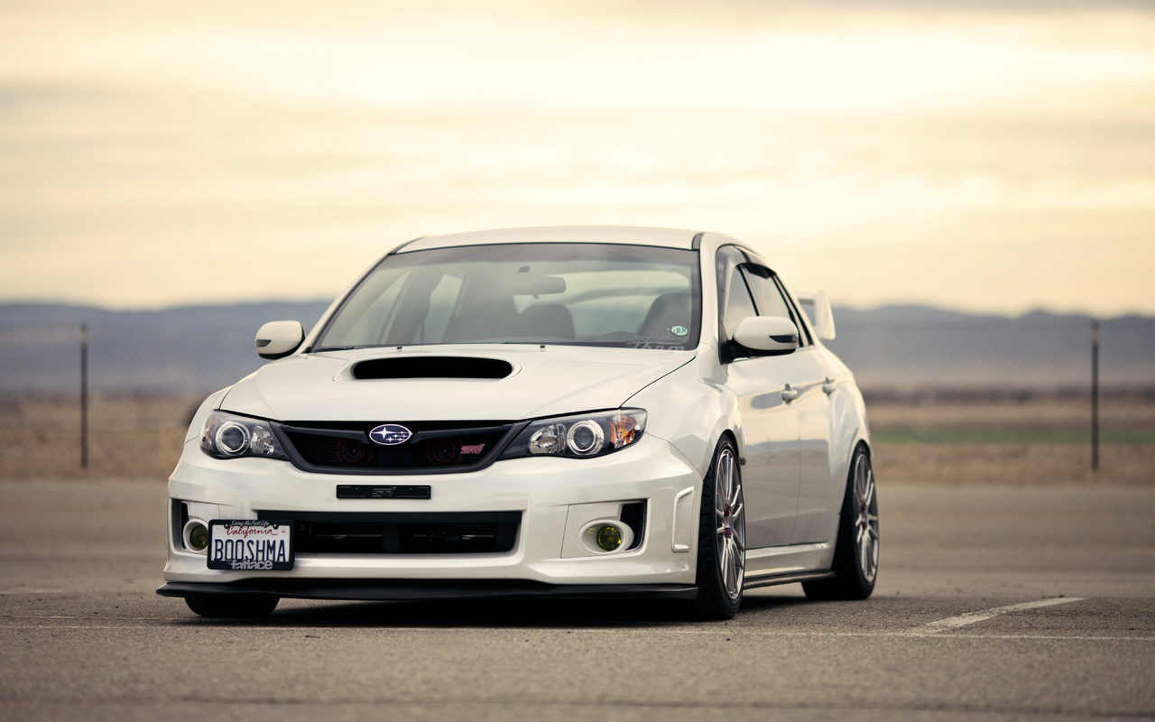 subaru, white, wrx, impreza, sti