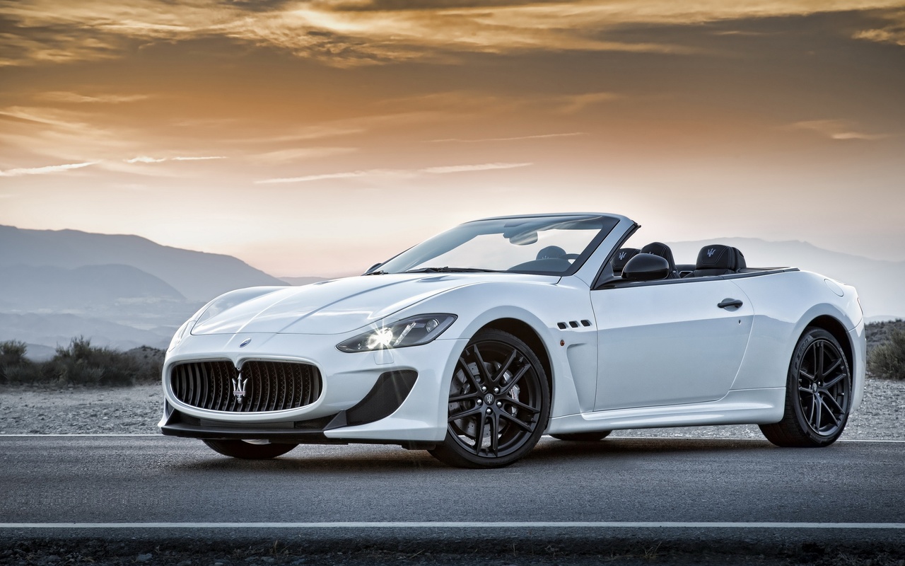 maserati, convertible, grancabrio, mc, white, supercar