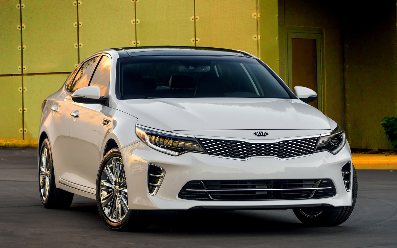 kia, optima, white