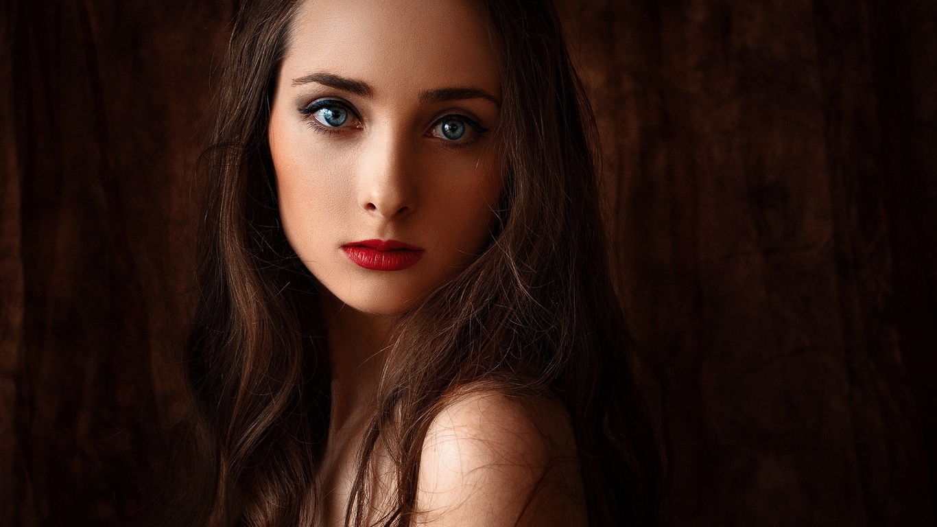 women, faceportrait, simple background, blue eyes, , , ,  ,  ,  , 