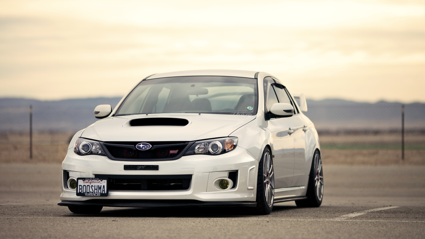 subaru, white, wrx, impreza, sti