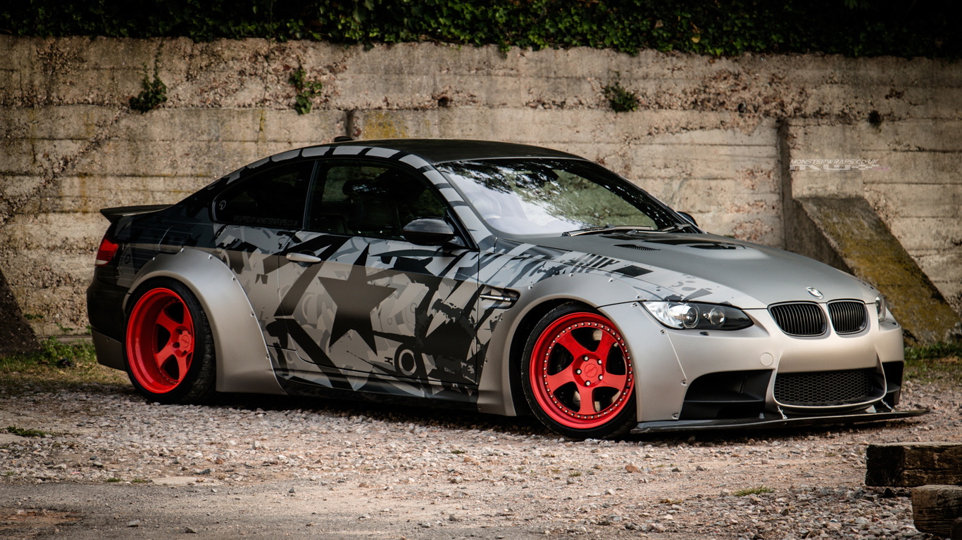 custom, monsterwraps, liberty, wrap, walk, e92, bmw