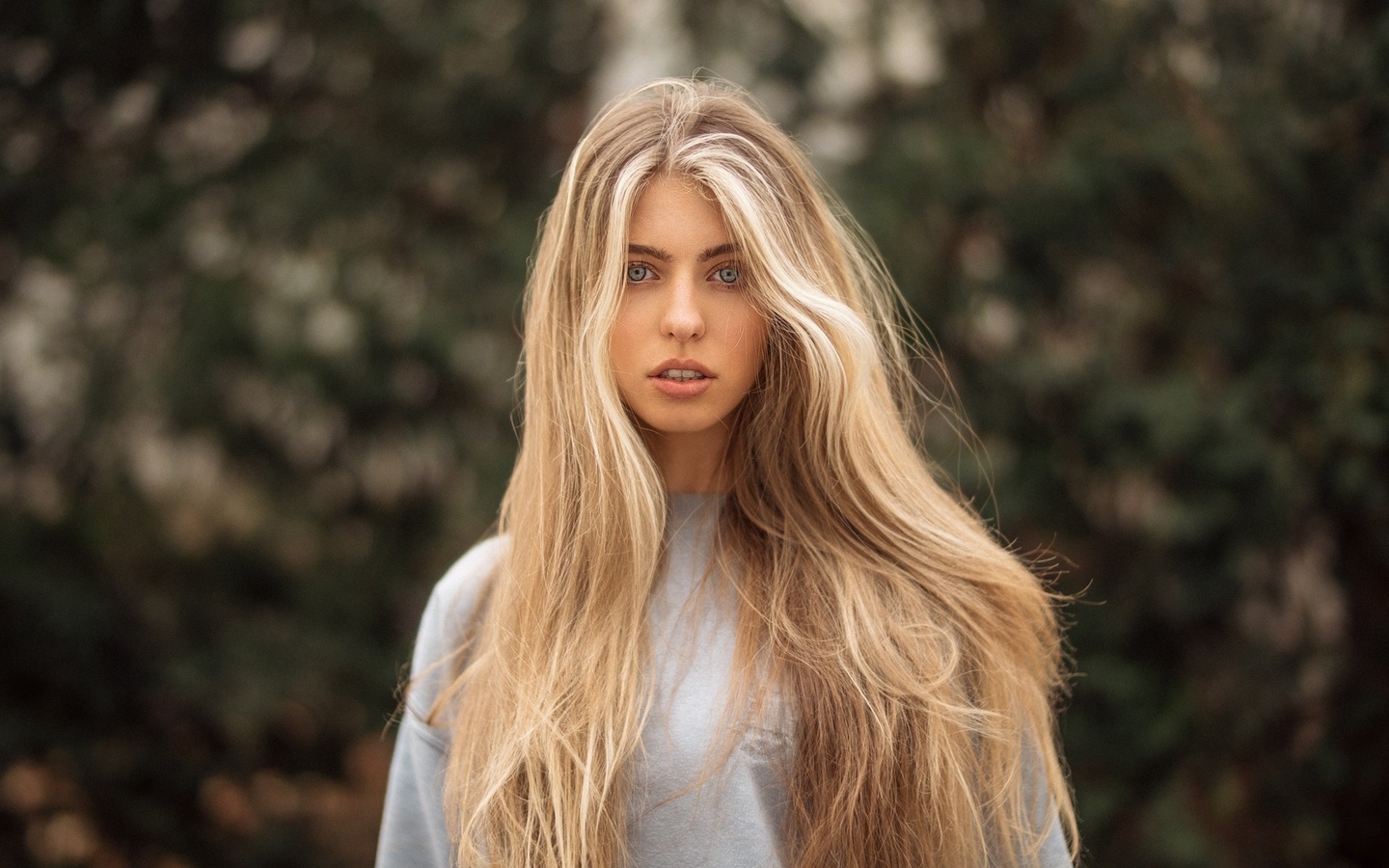 women, blonde, martin kuhn, portrait, long hair, depth of field, , , ,  , ,  ,  