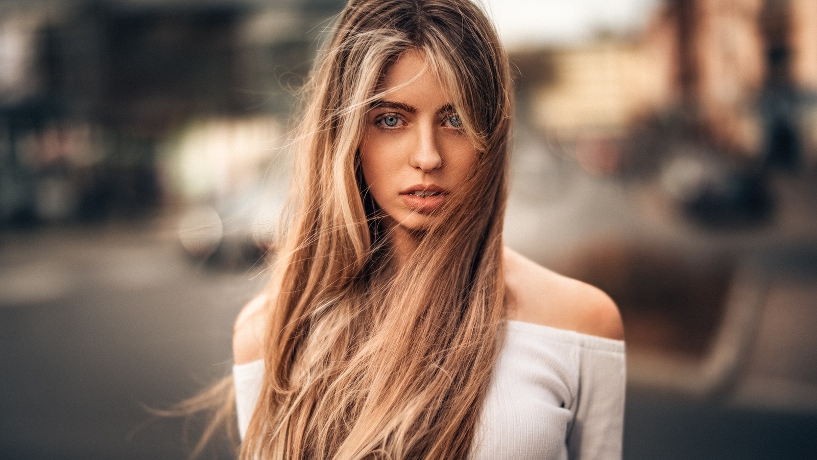 women, blonde, martin kuhn, portrait, depth of field, , , , ,  