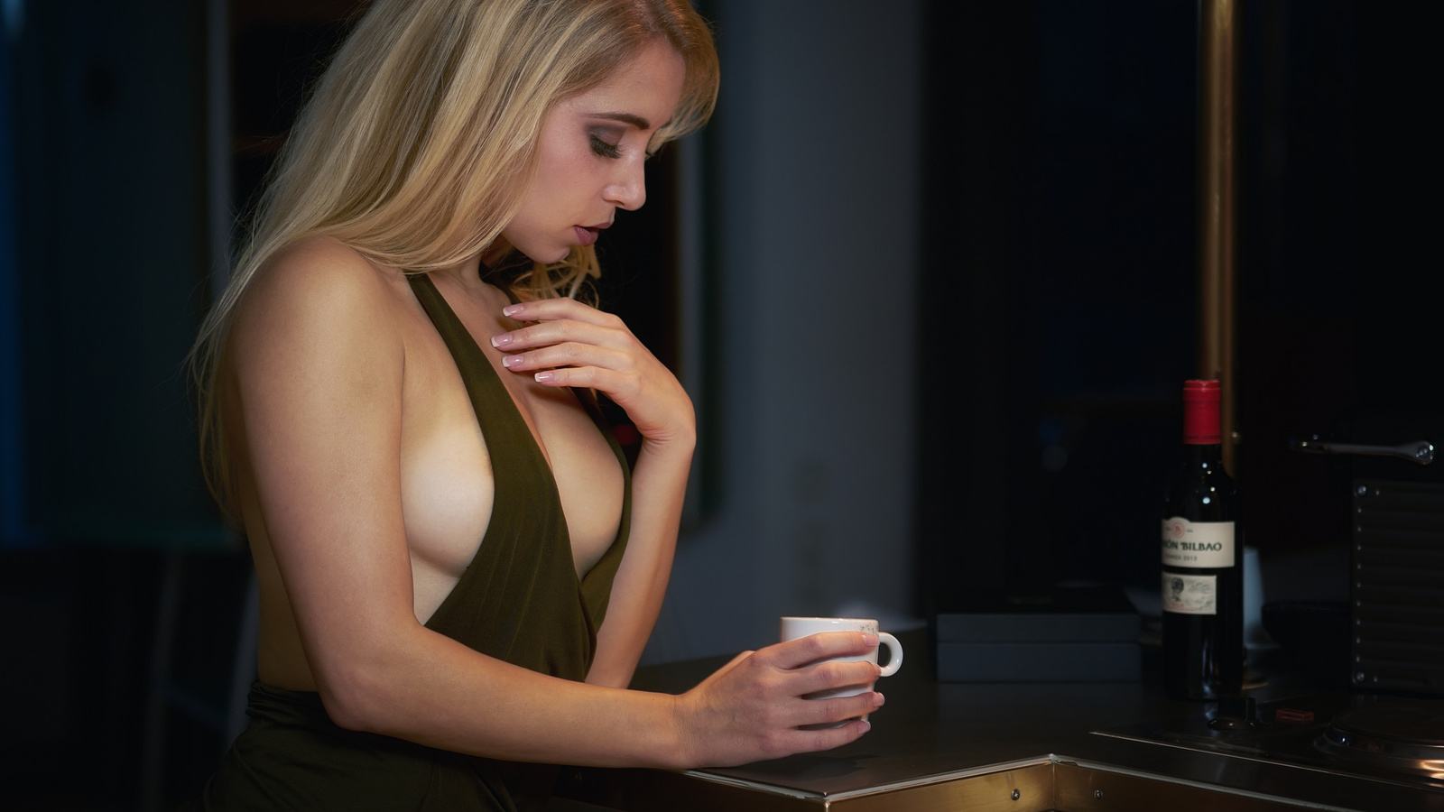 women, blonde, portrait, sideboob, boobs, , , , , , 