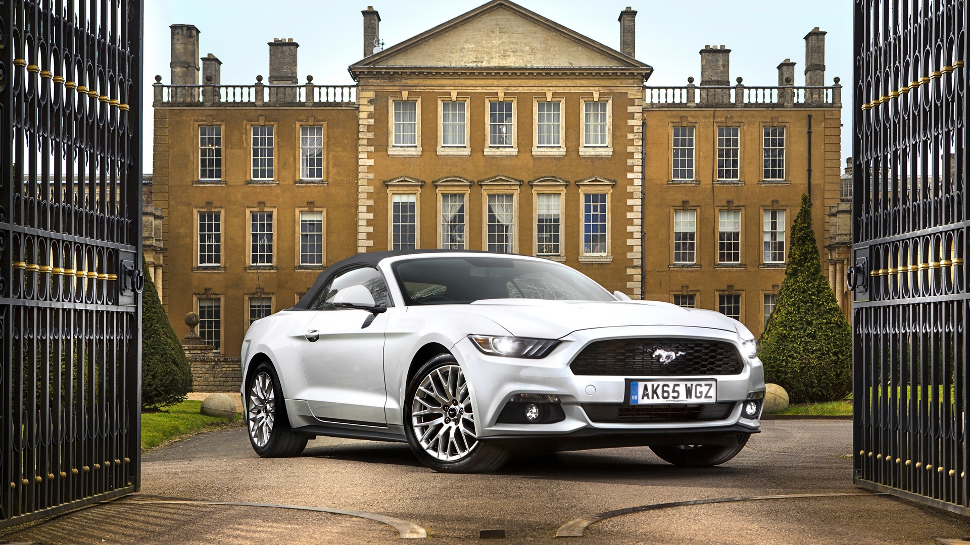 ford, mustang, gt, convertible, white, car