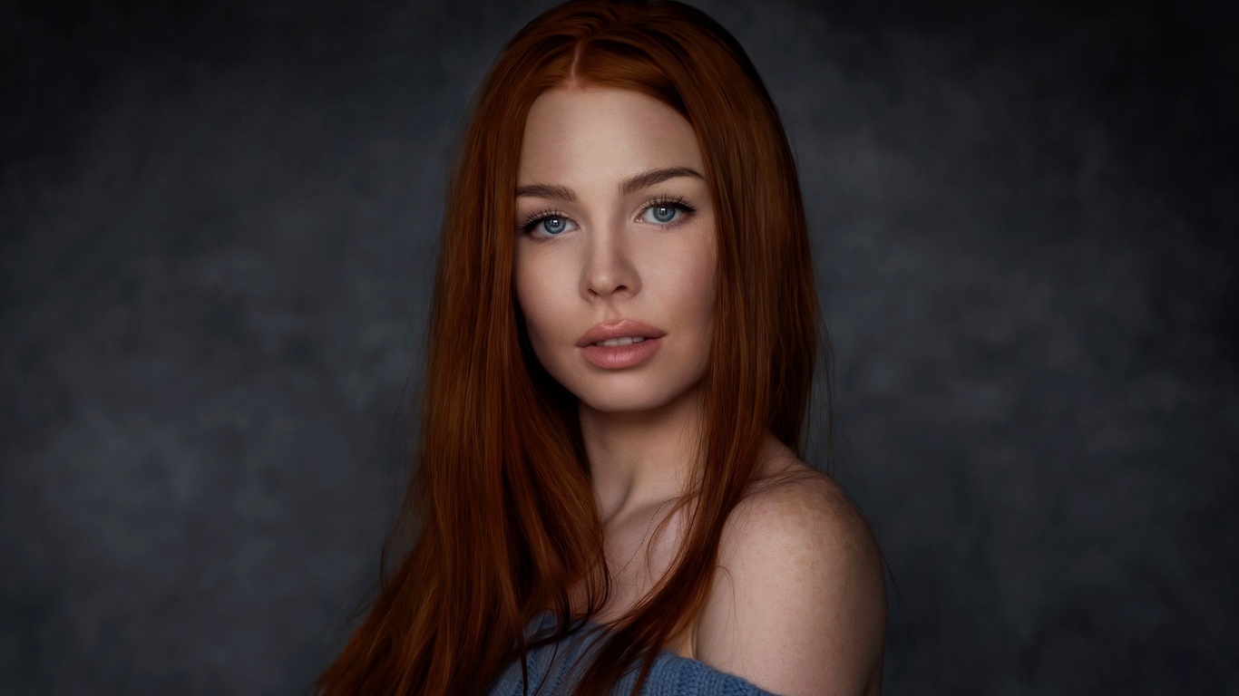 women, face, portrait, simple background, redhead, blue eyes, , , , ,  ,  ,  