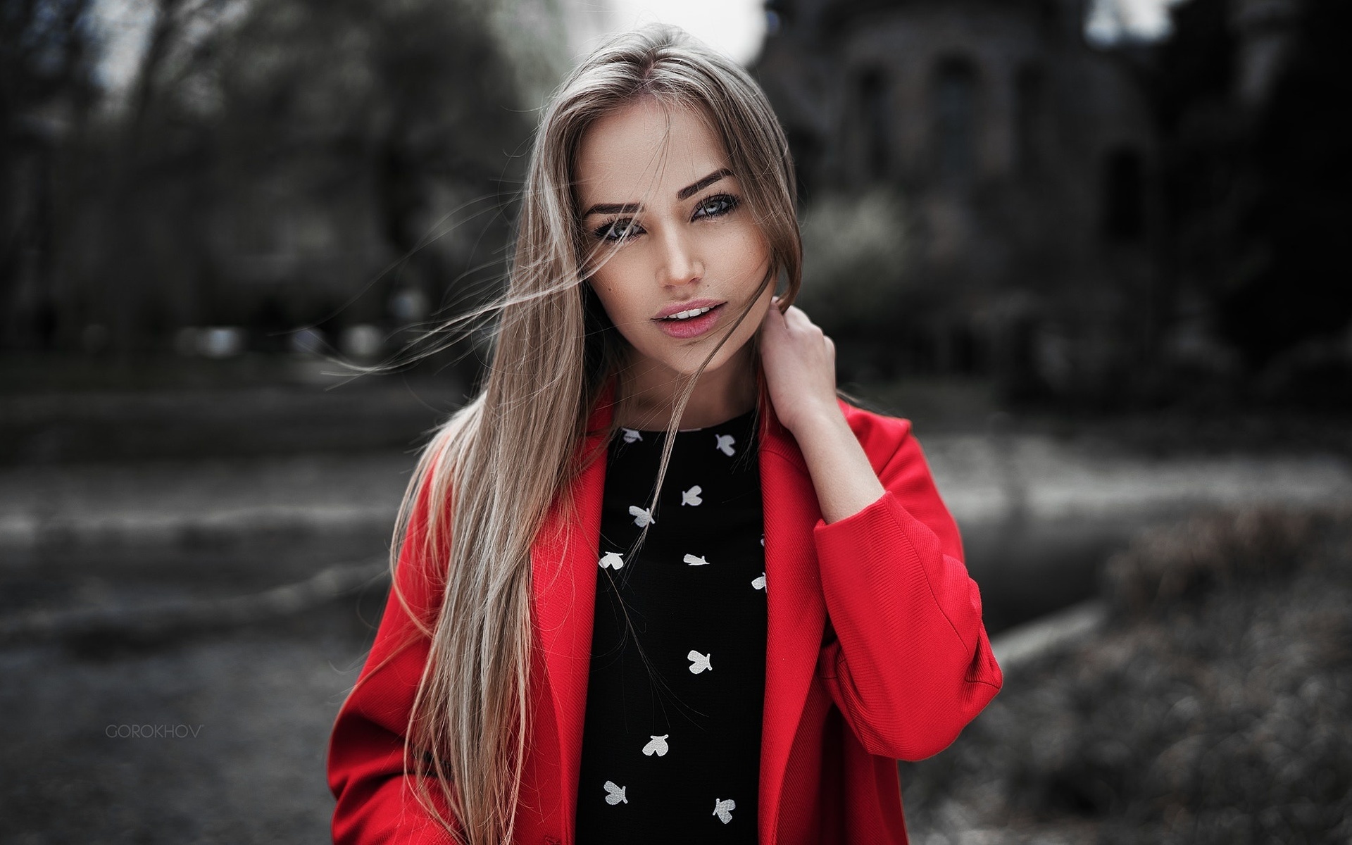 women, blonde, portrait, ivan gorokhov, depth of field, women outdoors, , , , , ,  ,   , , 