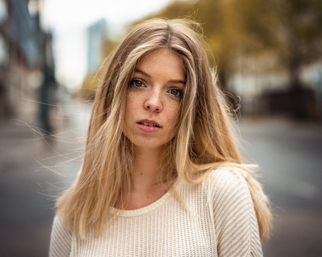 women, blonde, depth of field, martin kuhn, portrait, , , , ,   ,   