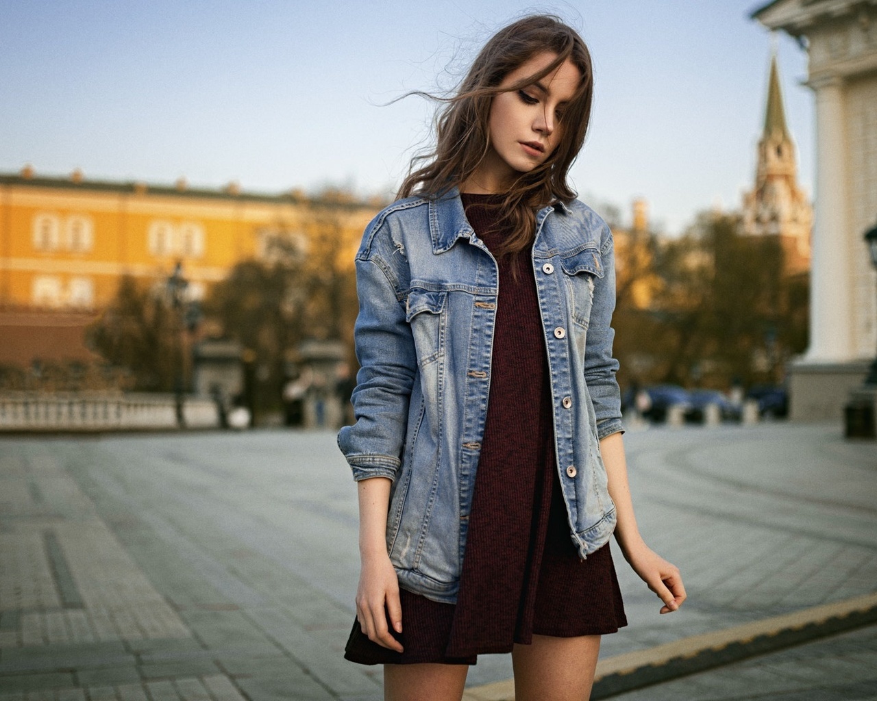 ksenia kokoreva, xenia kokoreva, women, sergey fat, dress, portrait, women outdoors,  , , , , ,   