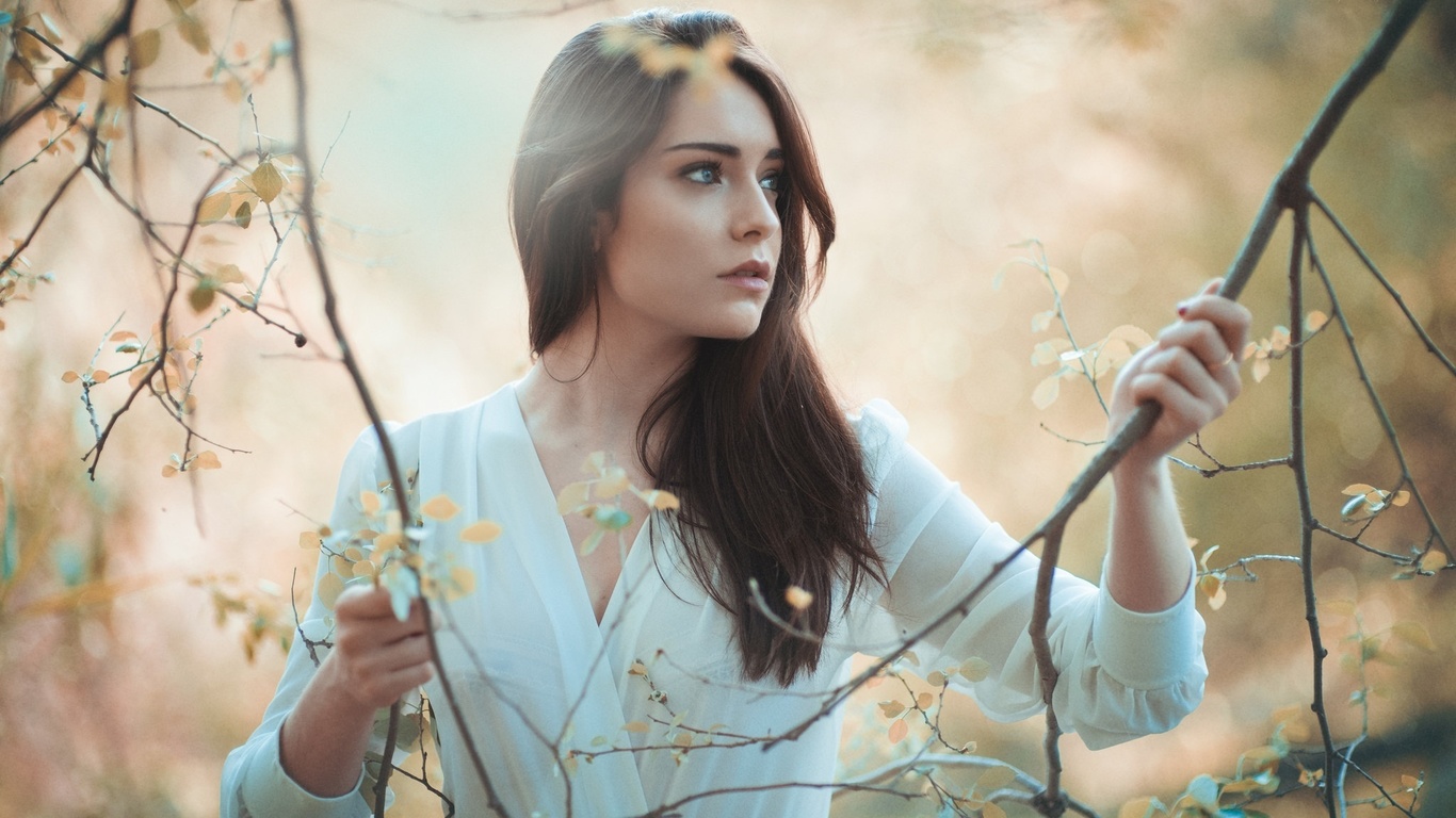 maria jose macias, women, portrait, looking away, depth of field, , ,   , 