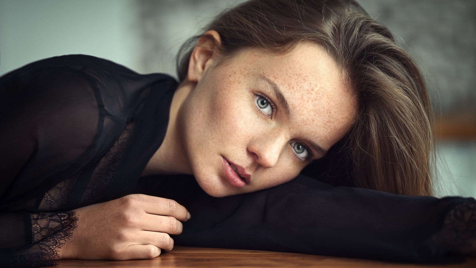 women, freckles, portrait, blonde, face, , , , , , 