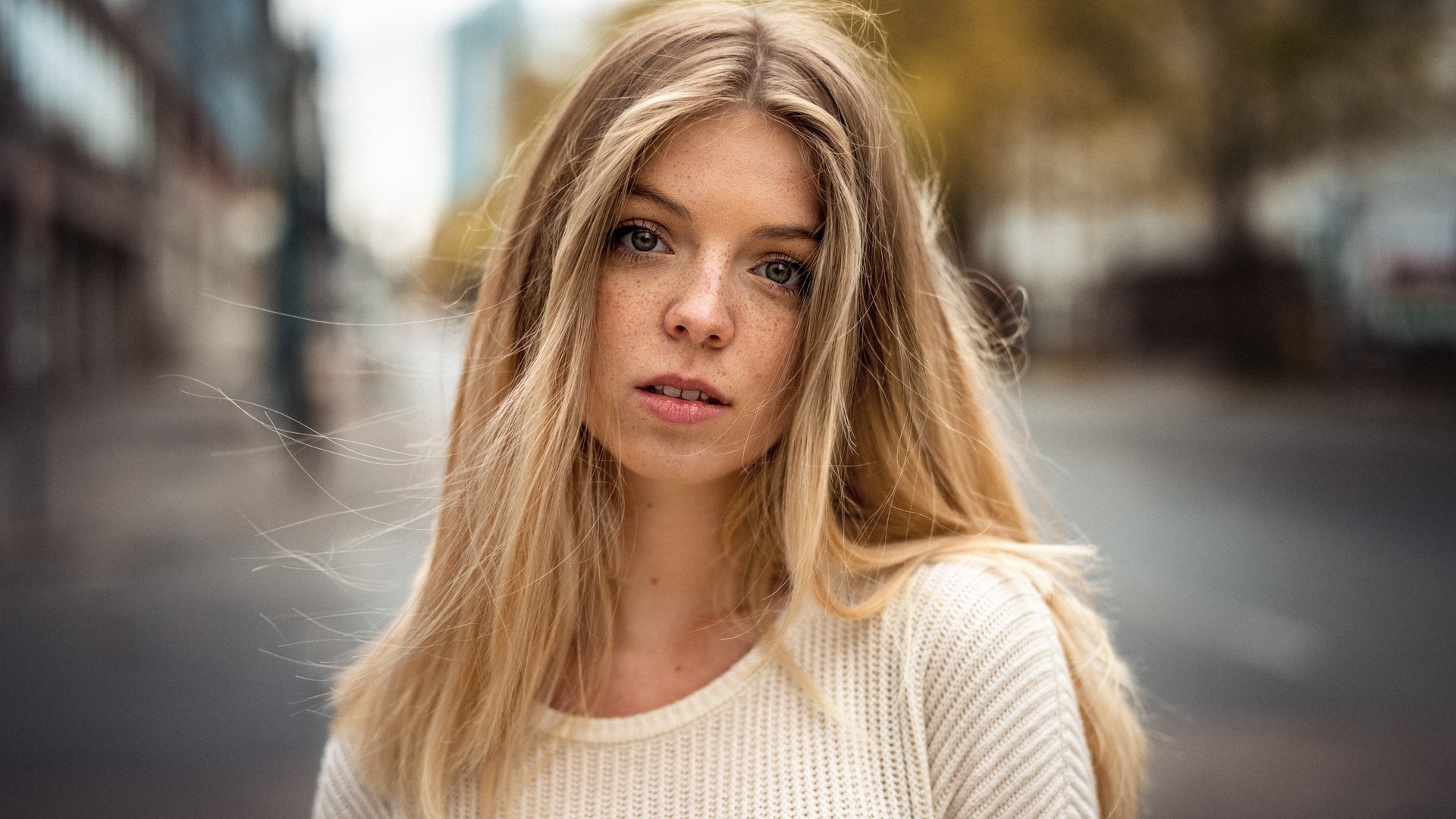 women, blonde, depth of field, martin kuhn, portrait, , , , ,   ,   