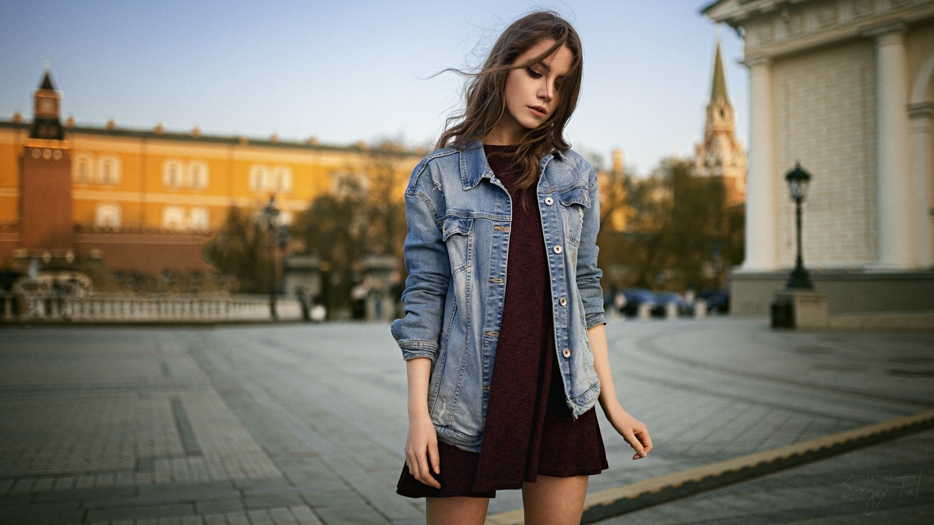 ksenia kokoreva, xenia kokoreva, women, sergey fat, dress, portrait, women outdoors,  , , , , ,   