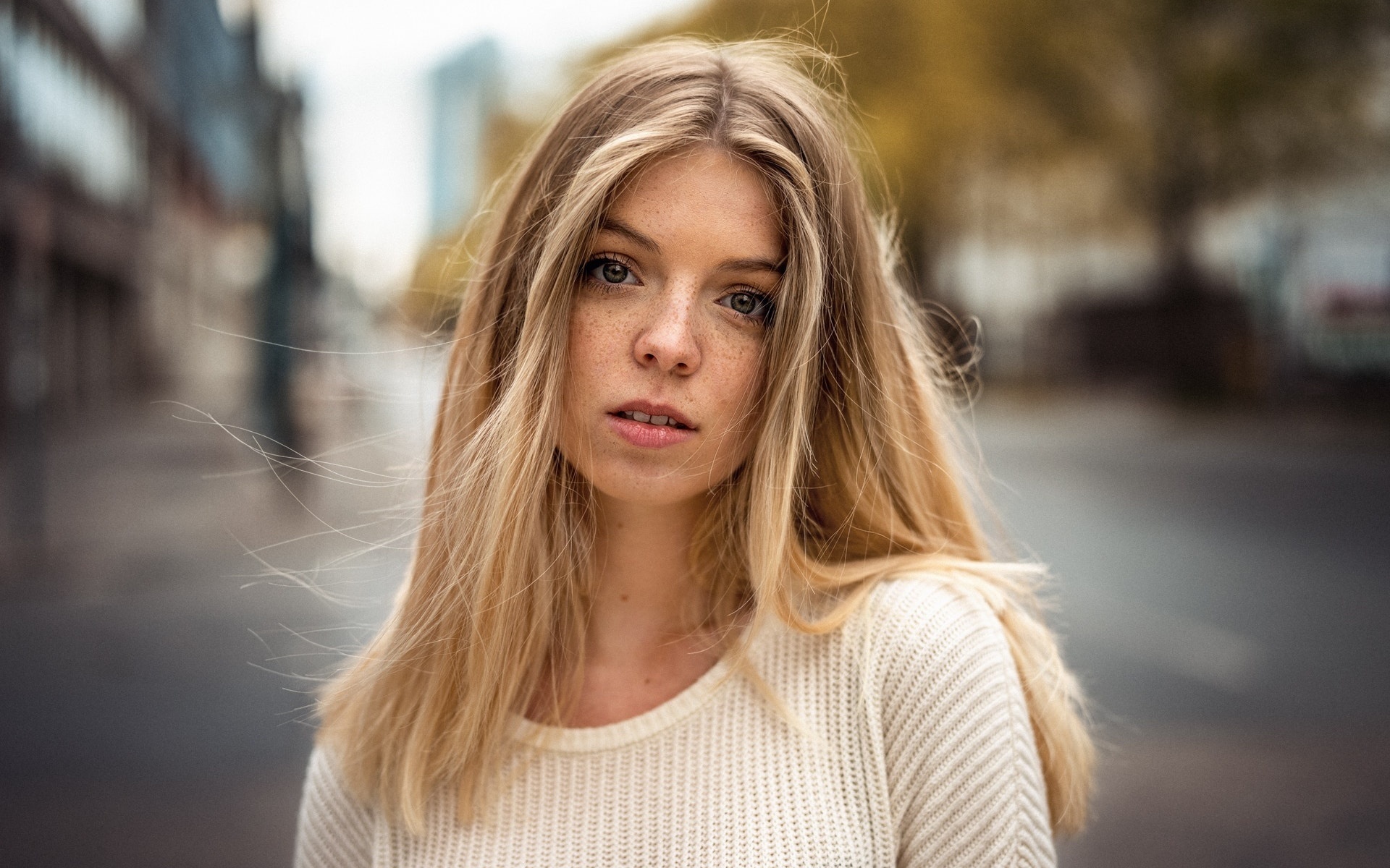 women, blonde, depth of field, martin kuhn, portrait, , , , ,   ,   