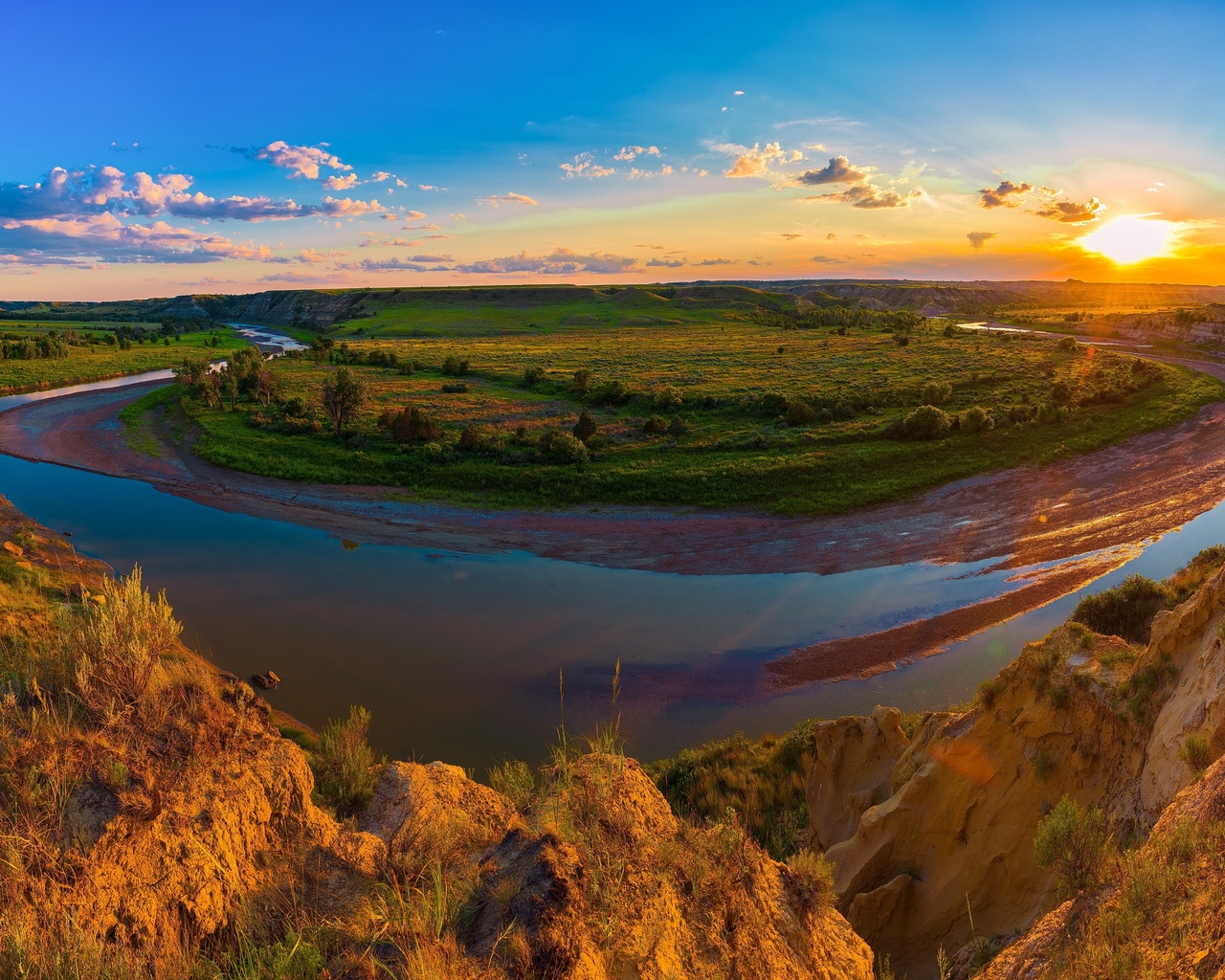 clouds, grasslands, medora, national, nature, park, parks, rivers, roosevelt, scenery, sunrises, sunsets, theodore