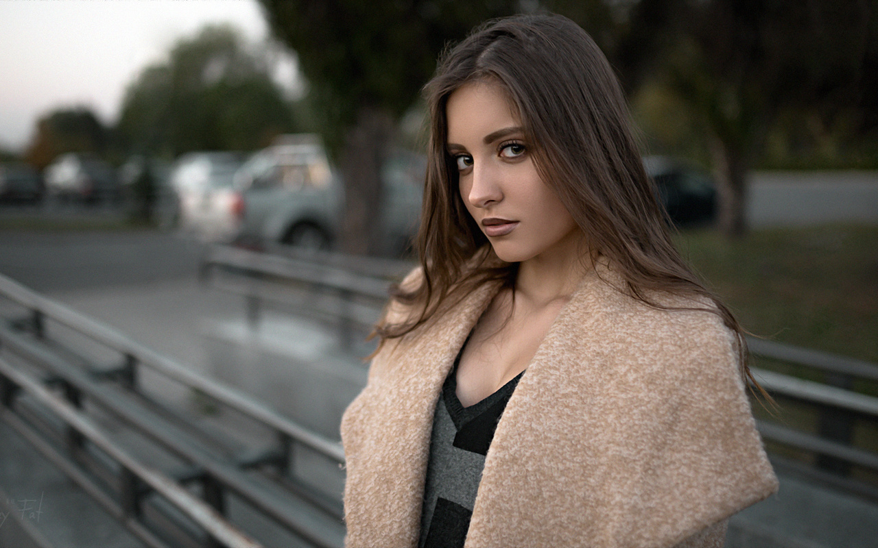 women, face, portrait, sergey fat, depth of field, women outdoors