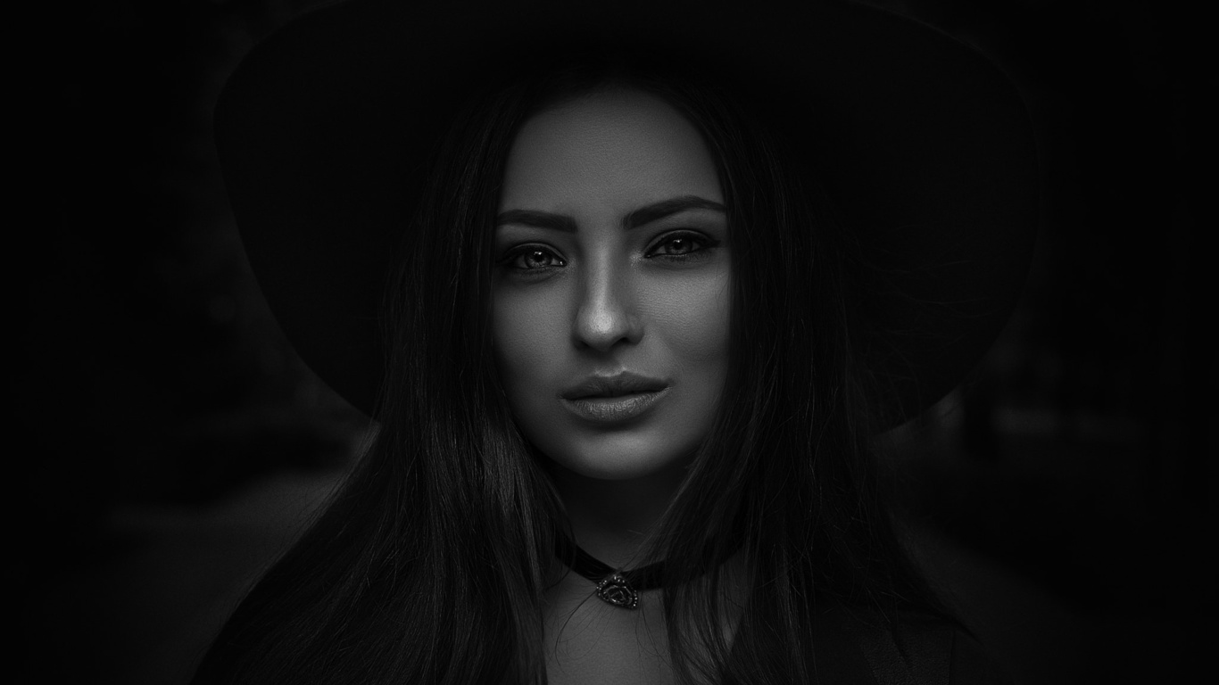 women, face, portrait, monochrome, , , , , -,  