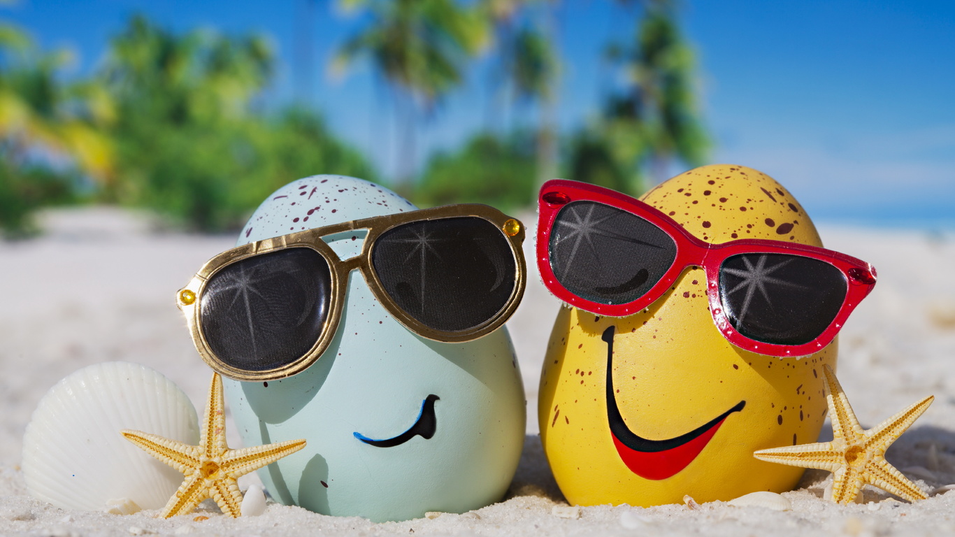 summer, happy, beach, eggs, funny, glasses, cute, tropical, , , 