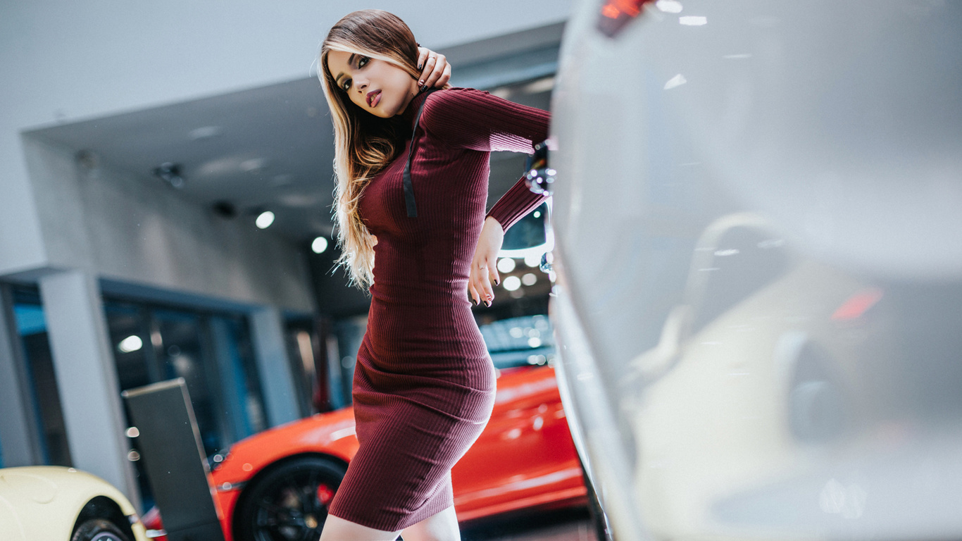 women, fotoshi toshi aka anton harisov, anton harisov, dress, blonde, car, maria vasilieva, , lips