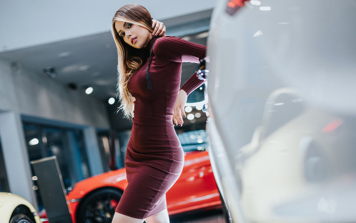 women, fotoshi toshi aka anton harisov, anton harisov, dress, blonde, car, maria vasilieva, , lips