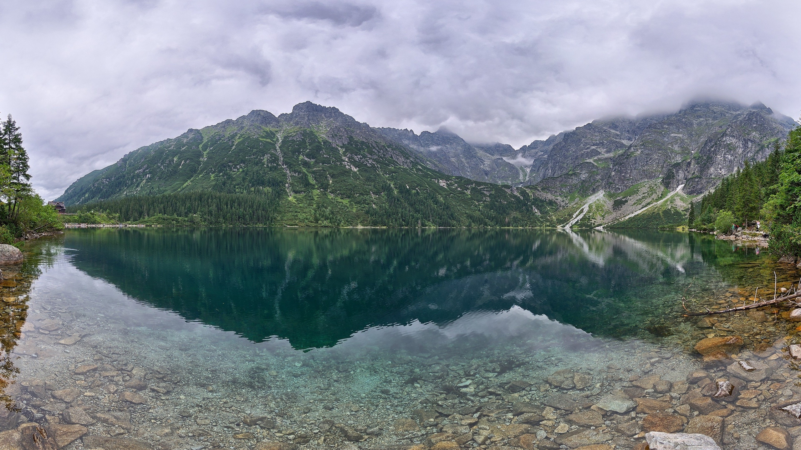 forests, hills, lakes, landscapes, mountains, nature, overcast, poland