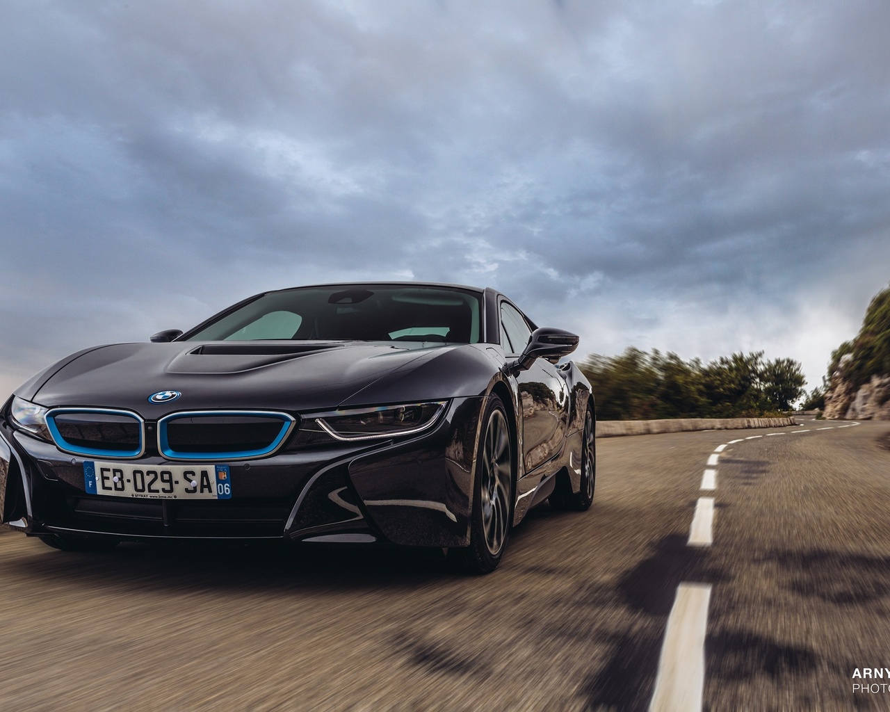 bmw, i8, black, monaco