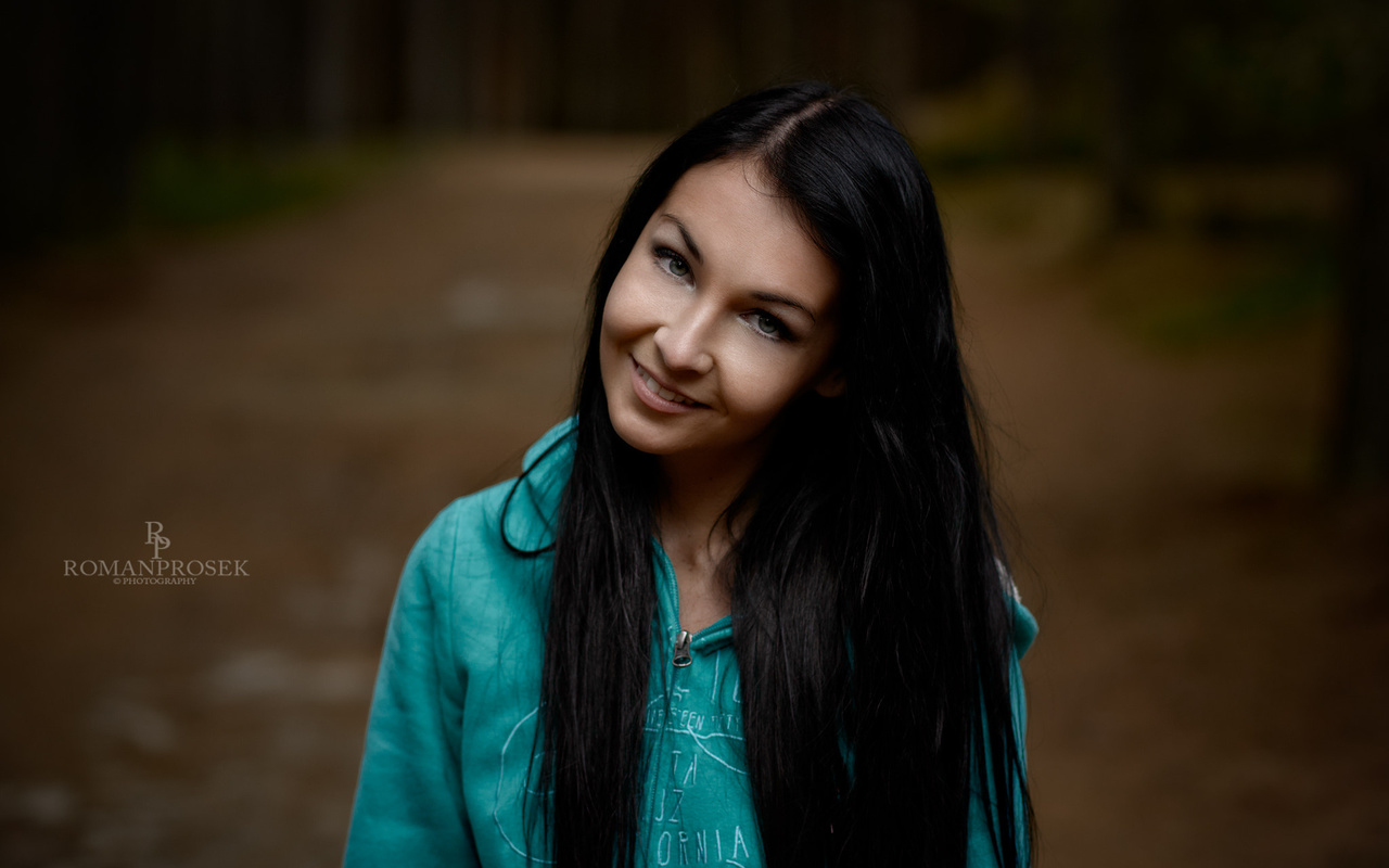 women, smiling, depth of field, portrait