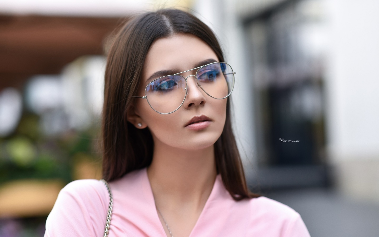 women, face, portrait, maksim romanov, looking away, women with glasses