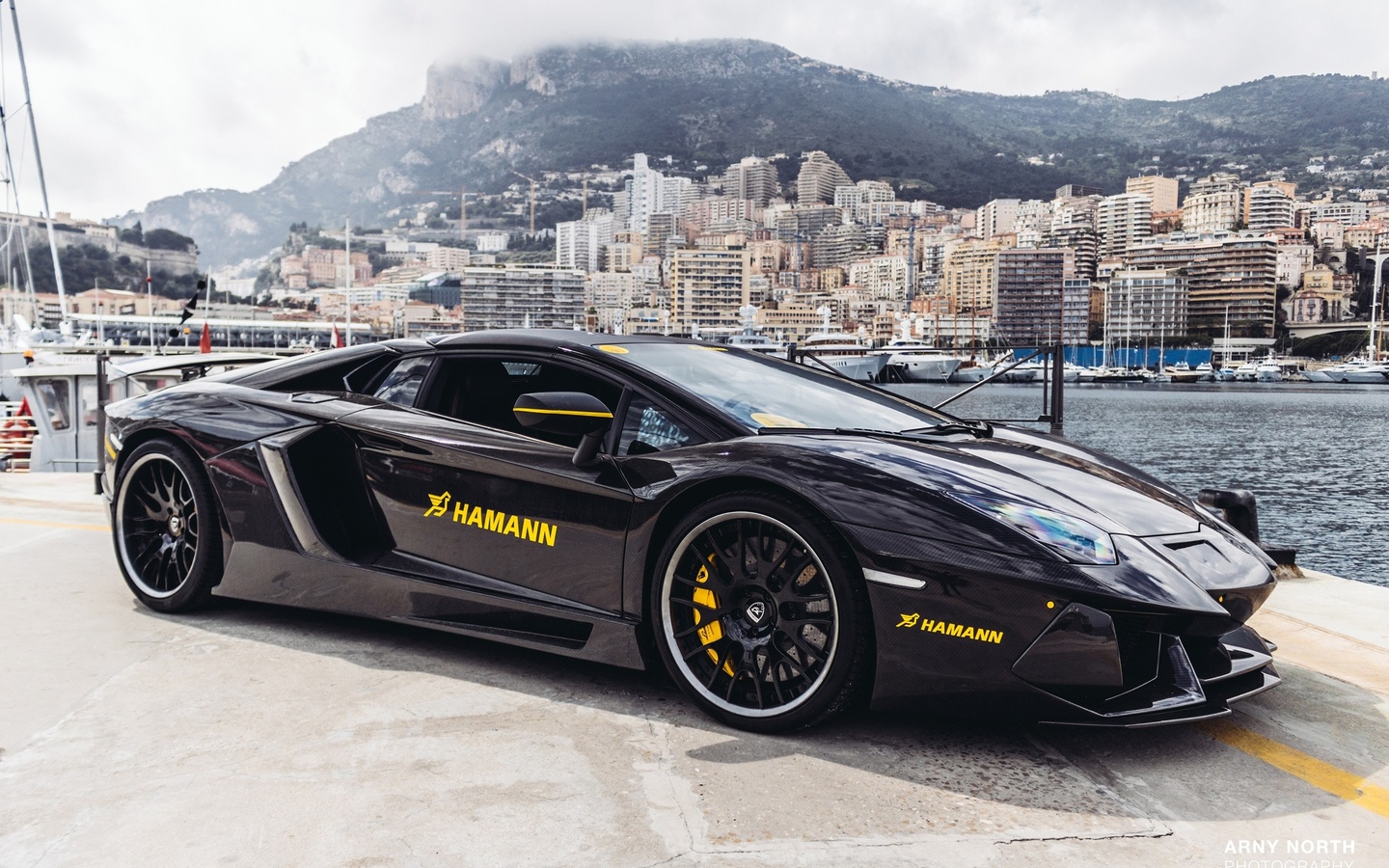 arny north, lamborghini, lamborghini aventador, hamann, black, monaco