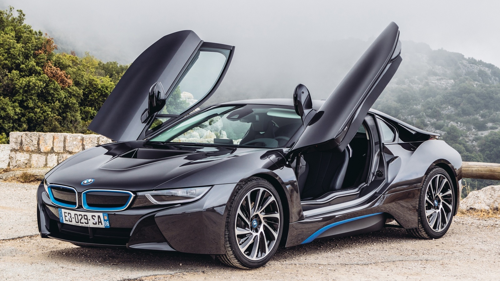 bmw, i8, black, monaco