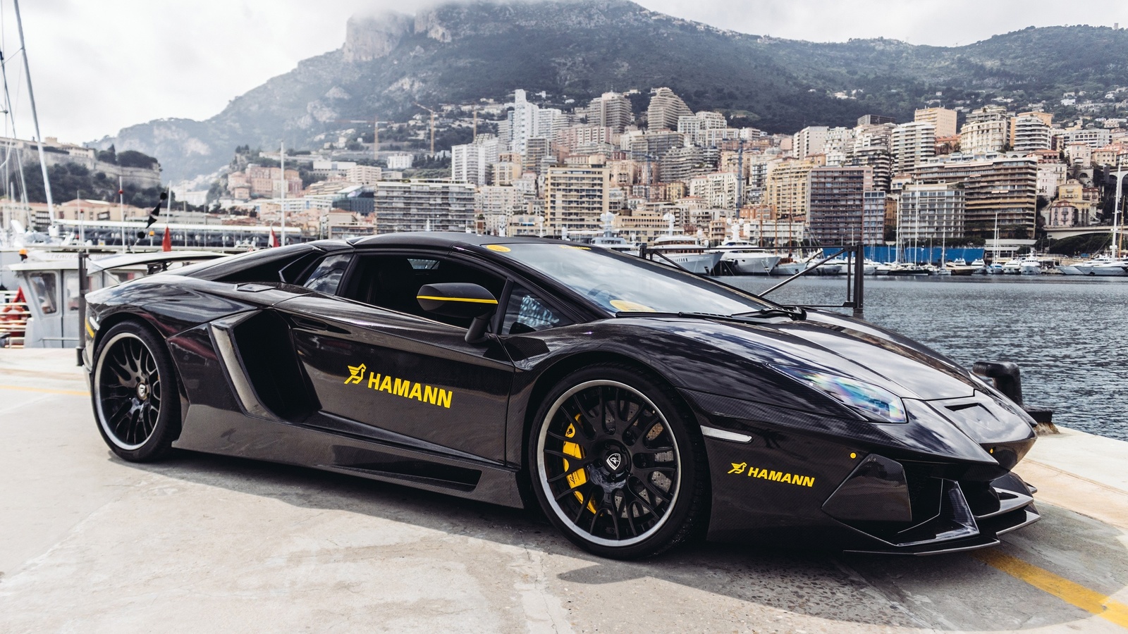 arny north, lamborghini, lamborghini aventador, hamann, black, monaco