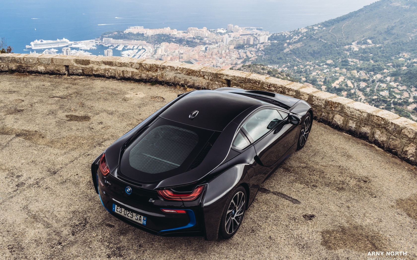 bmw, i8, black, monaco