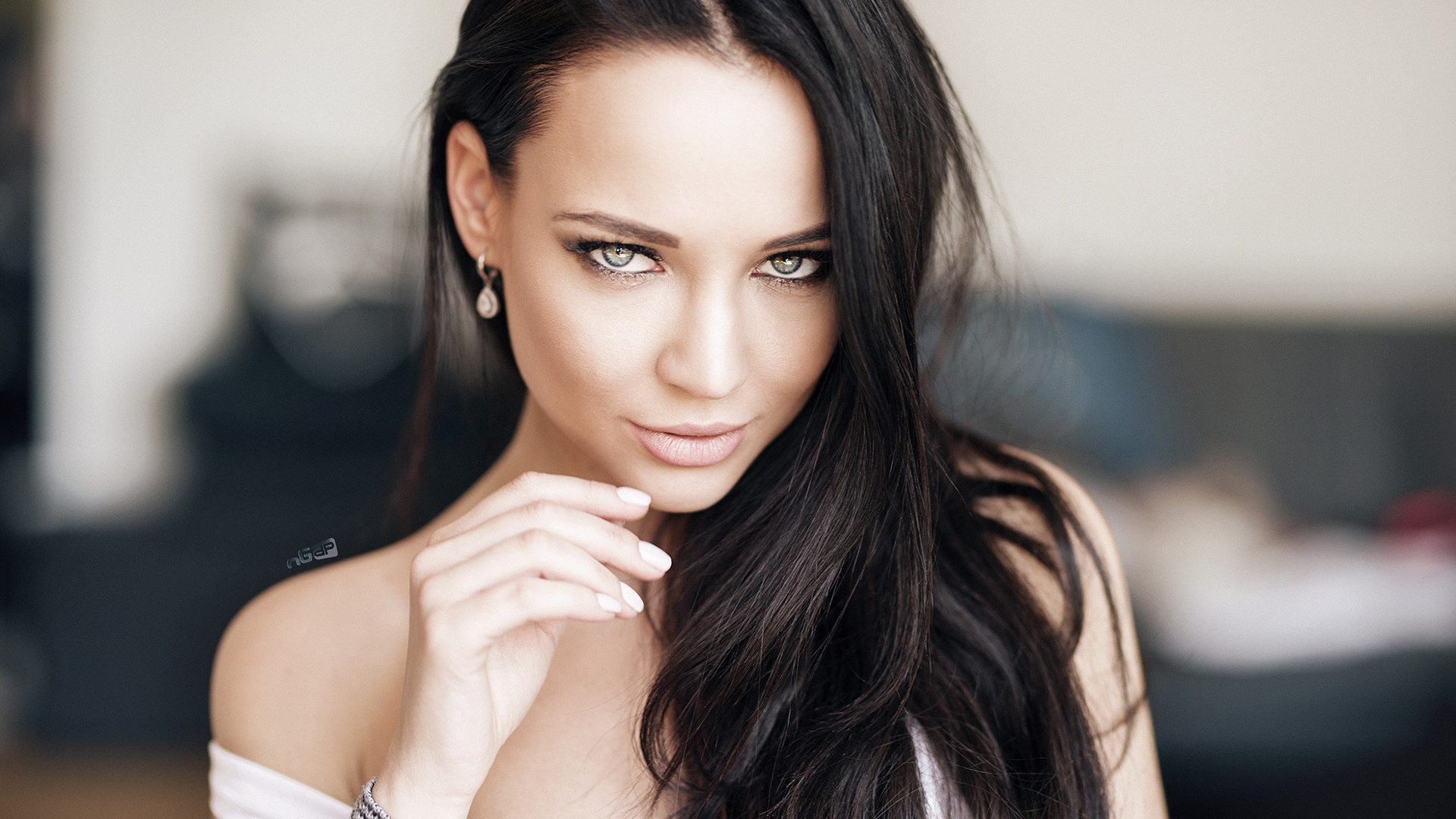 angelina petrova, women, face, portrait, depth of field