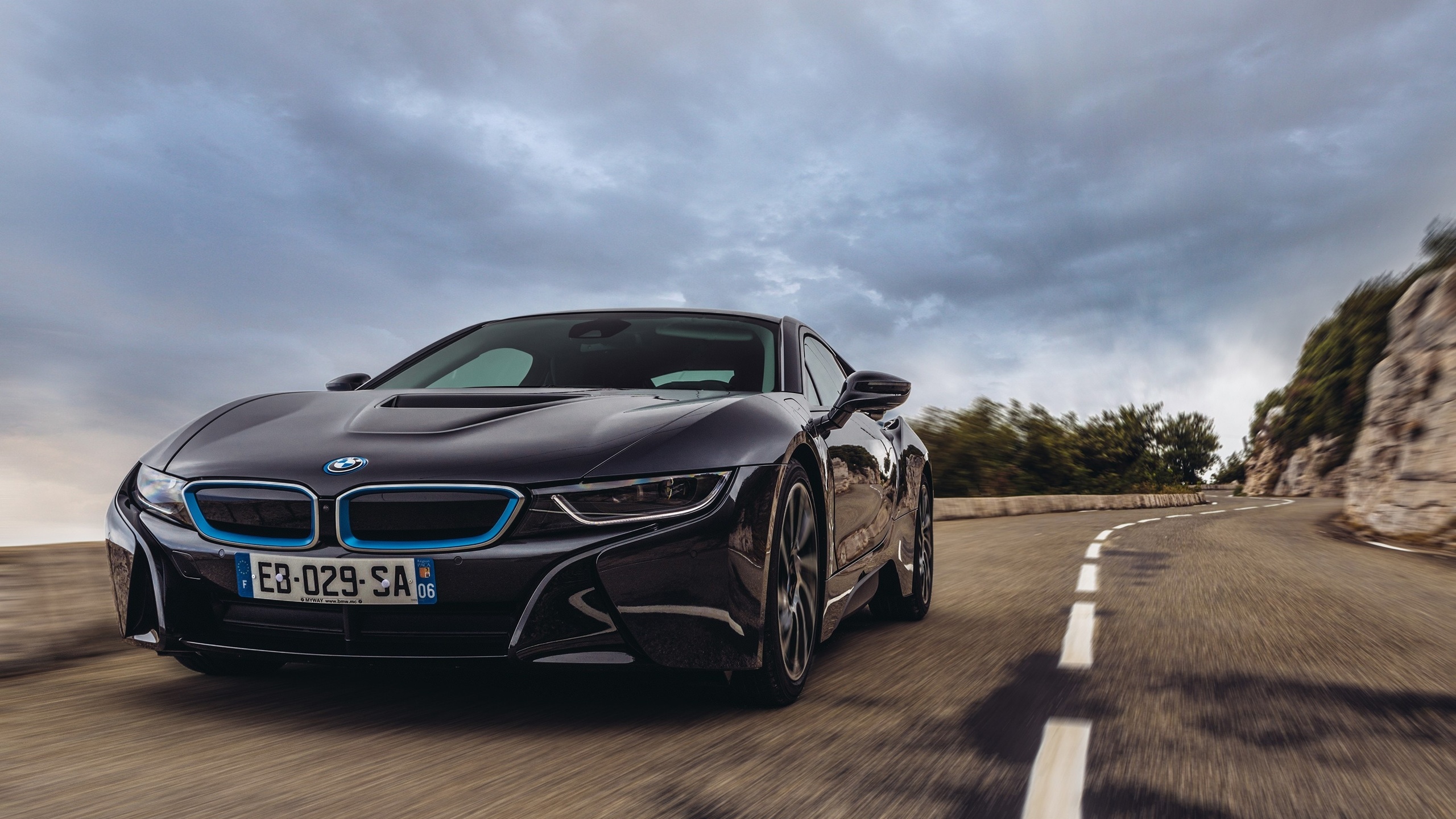 bmw, i8, black, monaco