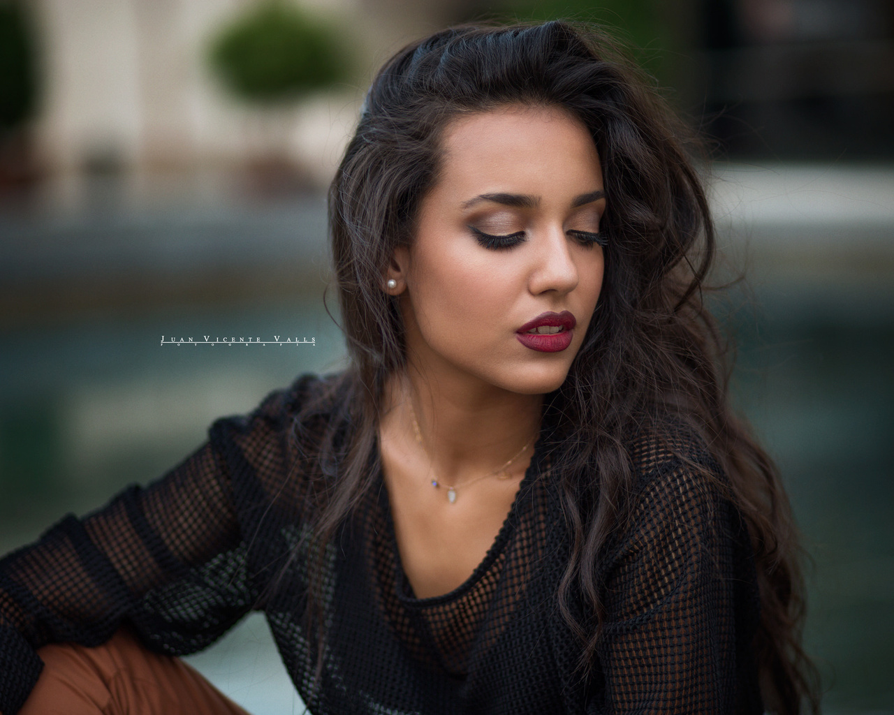 women, face, portrait, depth of field, necklace, 