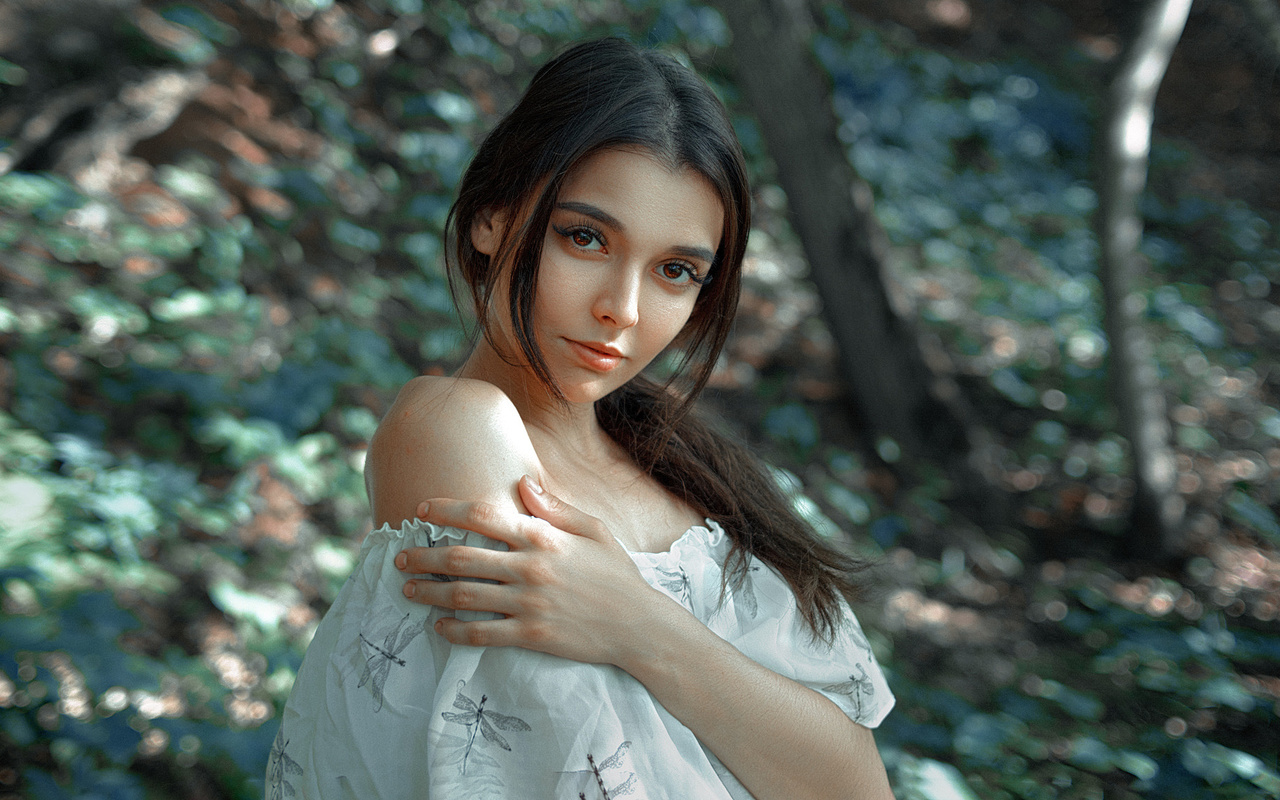 women, portrait, depth of field