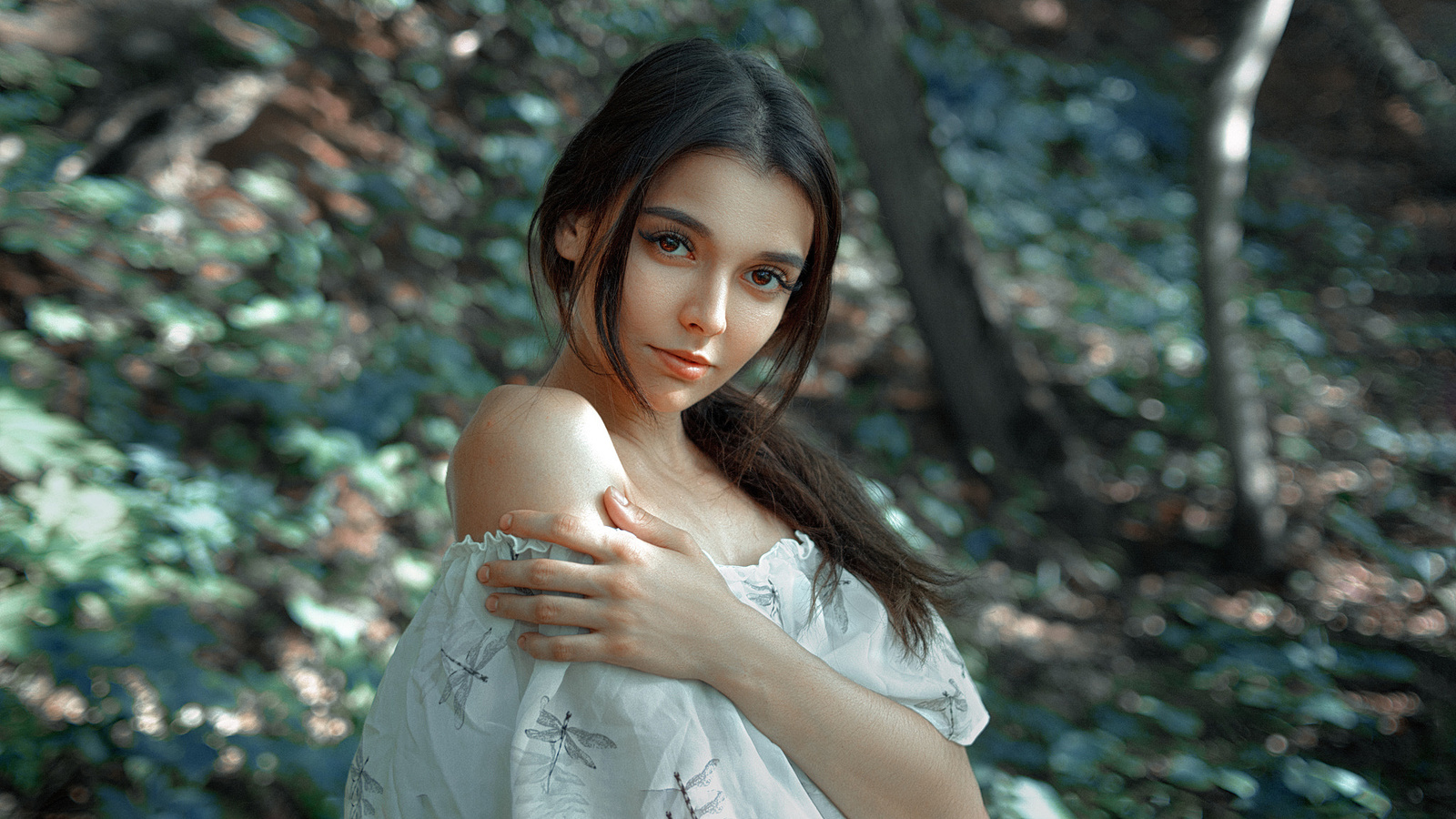 women, portrait, depth of field