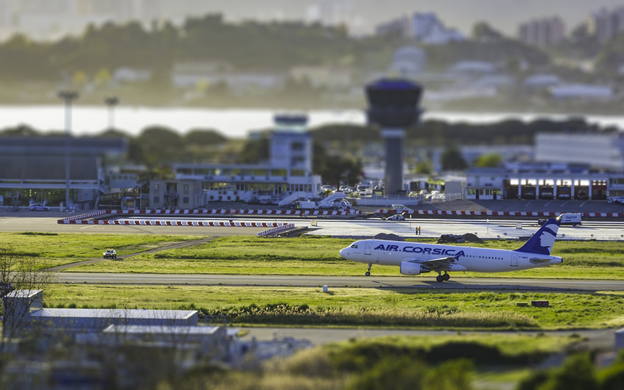 airport, , tilt shift, 