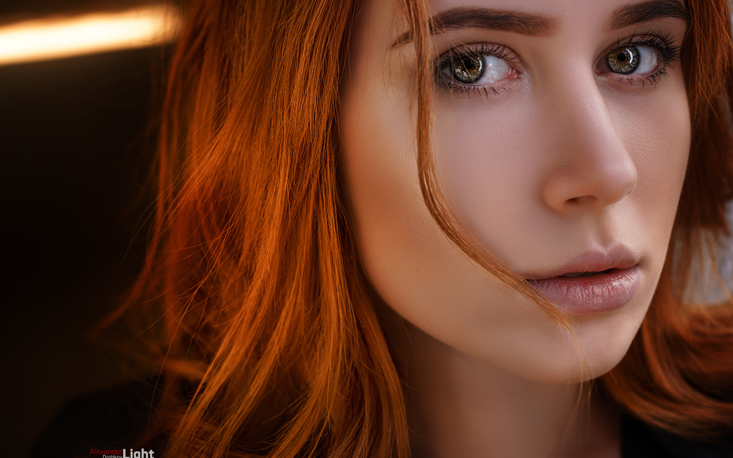 women, redhead, face, portrait