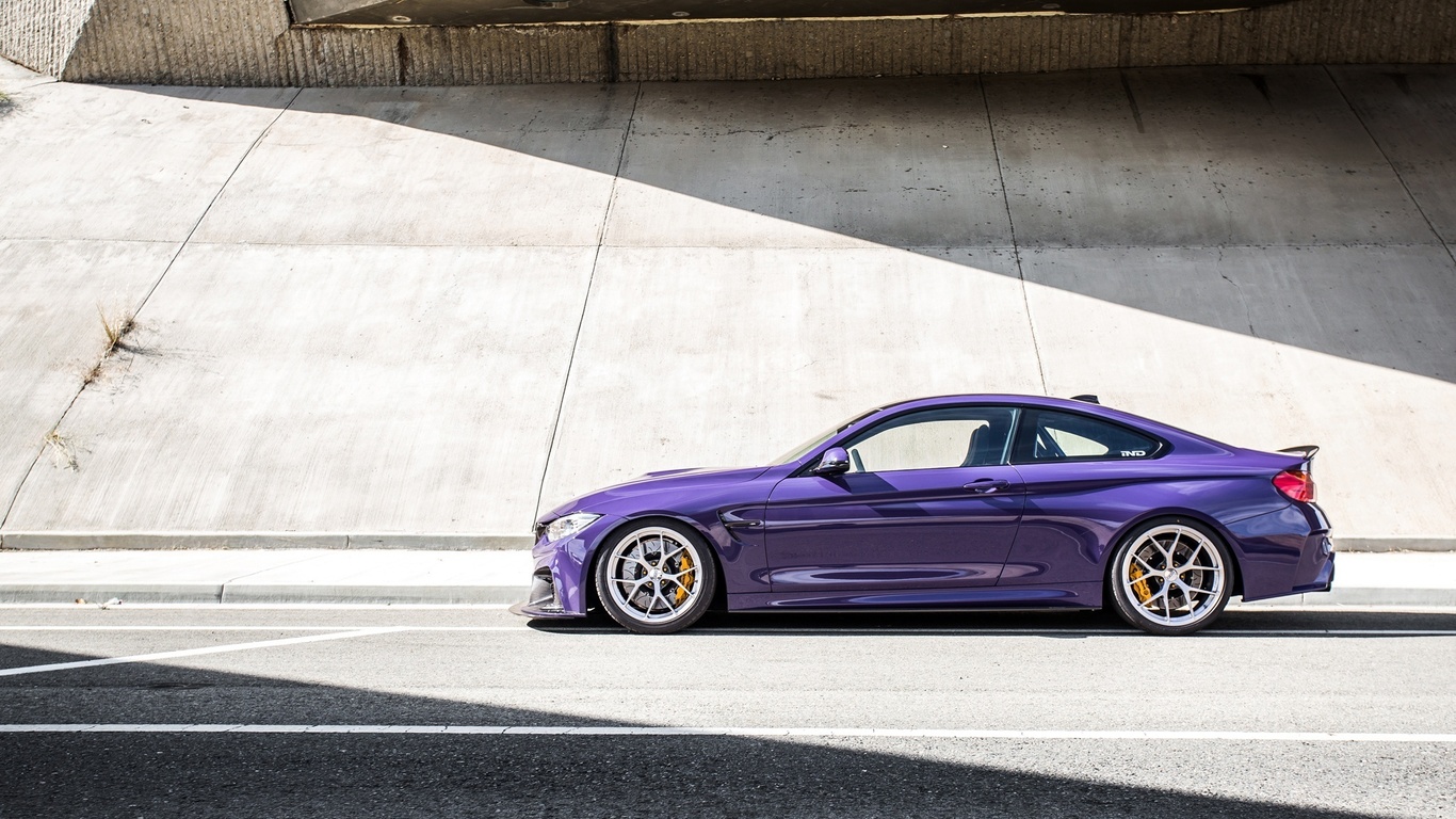 bmw, m4, purple, sport car