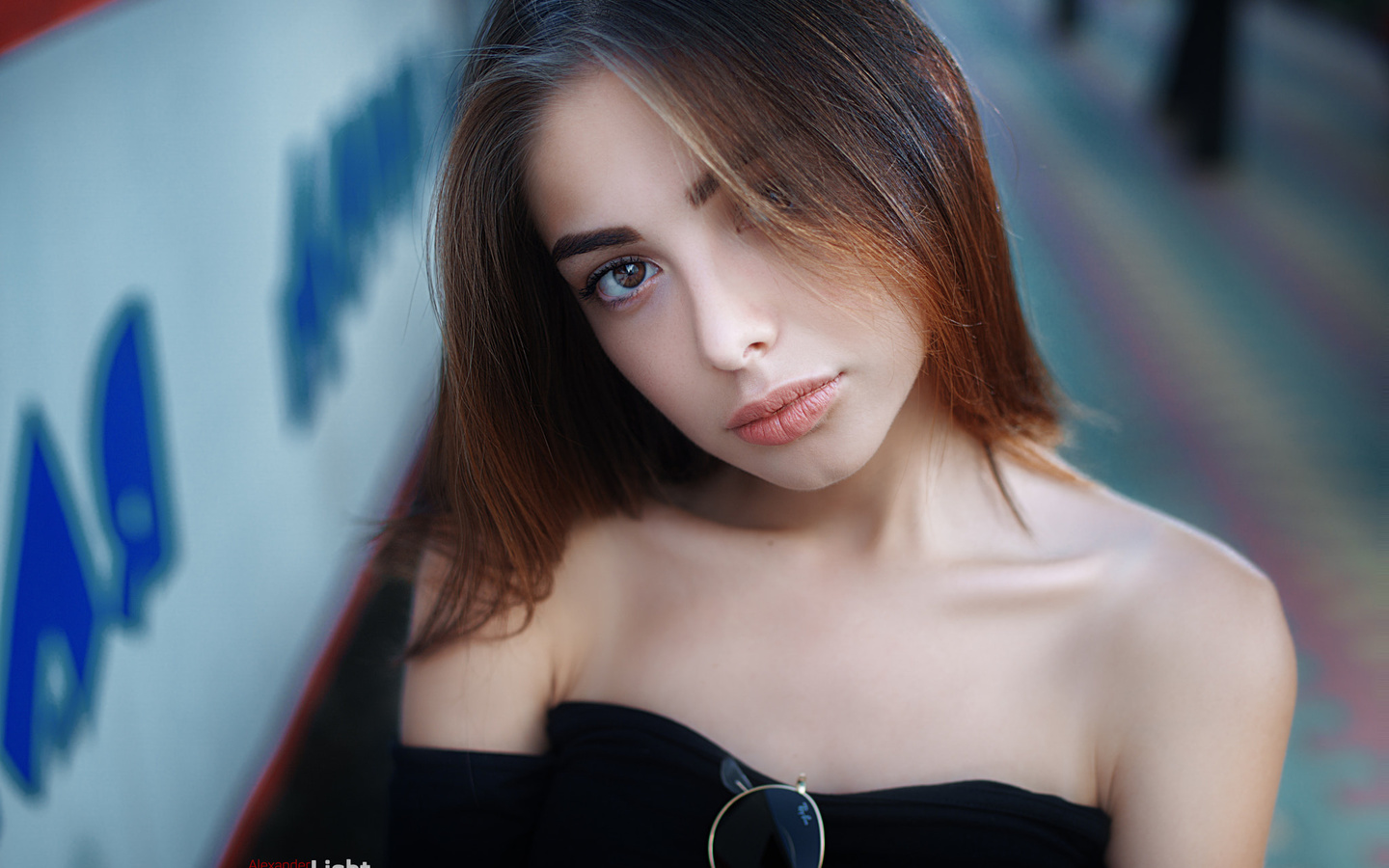 women, face, portrait, glasses, depth of field, alexander drobkov