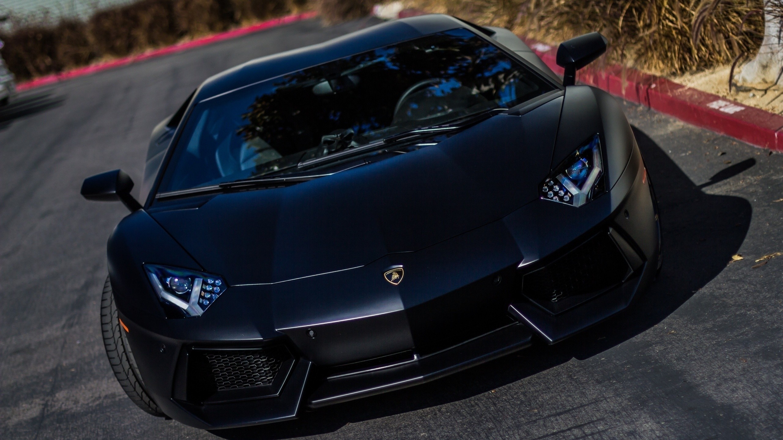 lamborghini, aventador, black