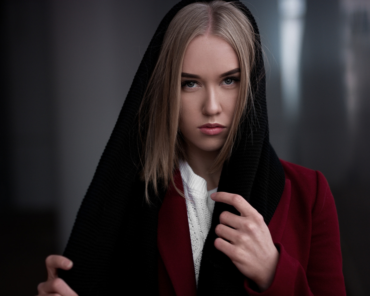 women, blonde, portrait, depth of field, andrey vechkenzin