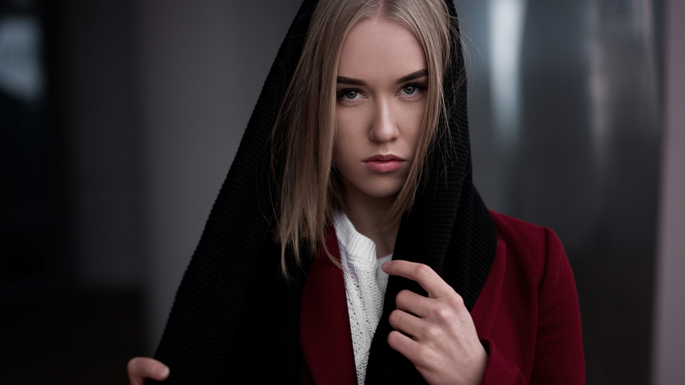 women, blonde, portrait, depth of field, andrey vechkenzin